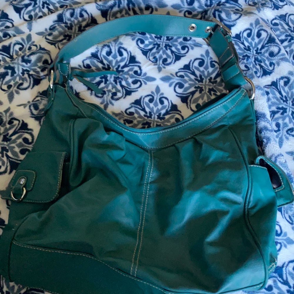 Teal Leather Purse